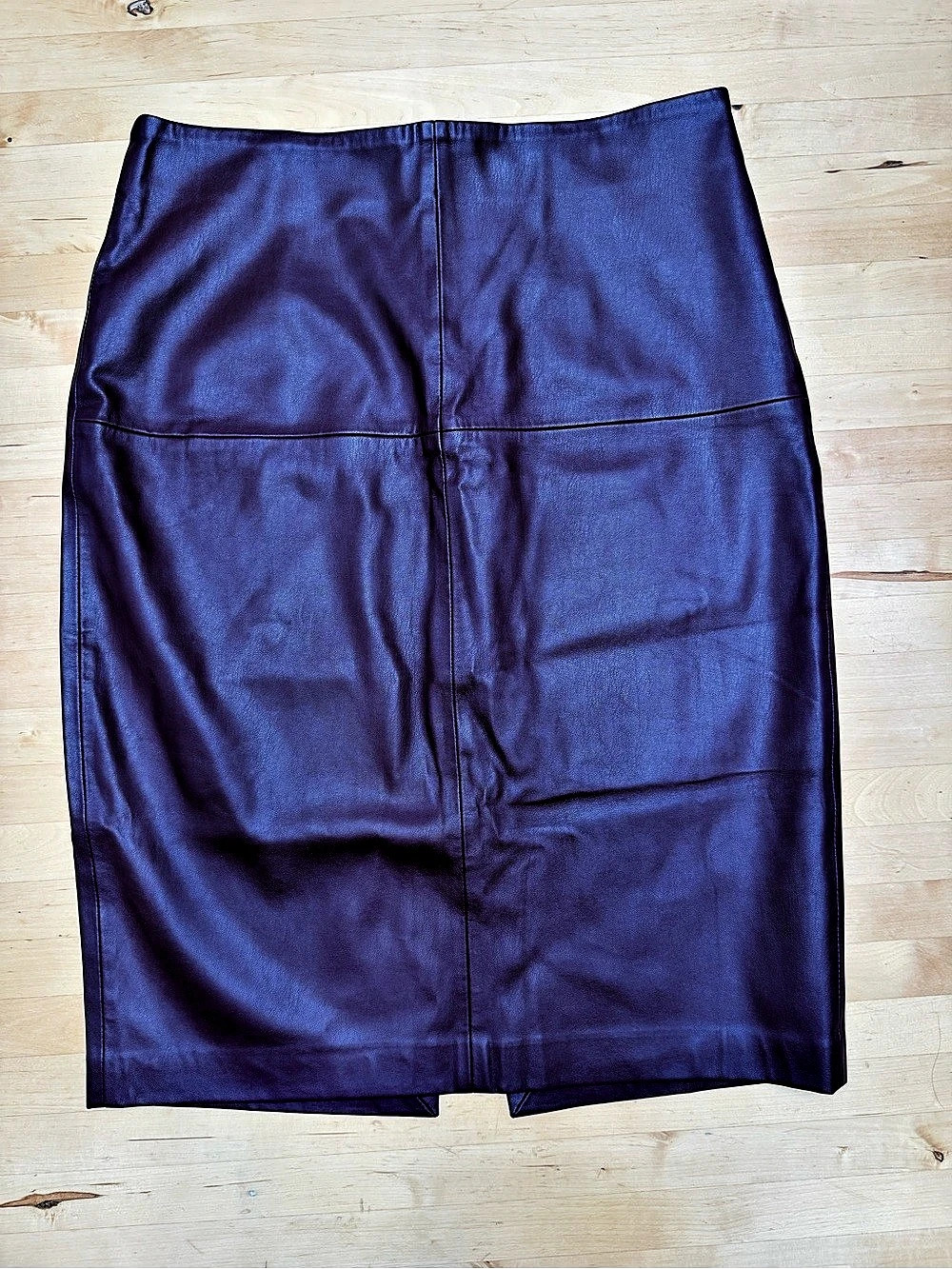 Mango Faux-Leather Pencil Skirt Purple Size 6